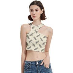 Dragonfy Insect Pattern Cut Out Top by Maspions