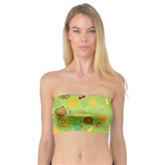 Art Fruits Pattern Bandeau Top by Maspions