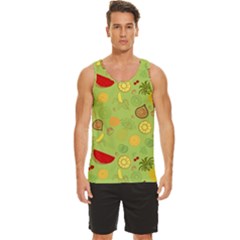 Art Fruits Pattern Men s Wide Collar Tank Top by Maspions