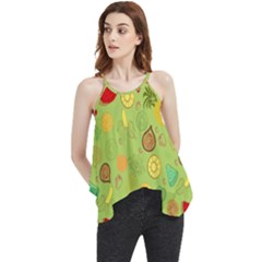 Art Fruits Pattern Flowy Camisole Tank Top by Maspions