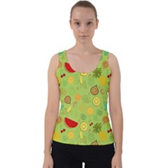 Art Fruits Pattern Velvet Tank Top by Maspions