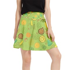 Art Fruits Pattern Waistband Skirt by Maspions