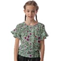 Swirls Foliage Leaves Green Kids  Cut Out Flutter Sleeves View1