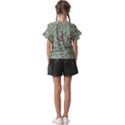 Swirls Foliage Leaves Green Kids  Cut Out Flutter Sleeves View2