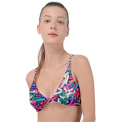 Colorful Candy Texture, Close-up Knot Up Bikini Top by kyorashop23