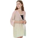 Rainbow Pastel, Purple, Gradient, Light, Led, Pink, Simple Open Front 3/4 Sleeve Batwing Chiffon Cardigan Kimono View3