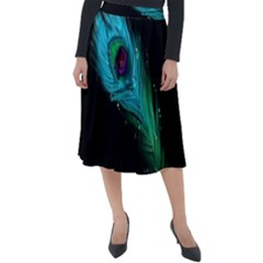 Shree Krishna, Feather, Lord, Rainbows Classic Velour Midi Skirt  by kyorashop23