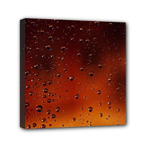 Water Drops, Lui, Amazing Mini Canvas 6  X 6  (stretched) by kyorashop23