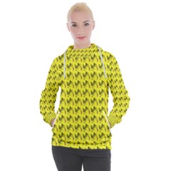 Fern Pattern 2 Yellow Women s Hooded Pullover by snowwhitegirl