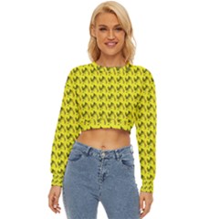 Fern Pattern 2 Yellow Lightweight Long Sleeve Sweatshirt by snowwhitegirl