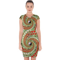 Love Avatars Characters Roles Yin Yang Capsleeve Drawstring Dress  by Paksenen