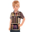 Books Bookshelves Office Fantasy Background Artwork Book Cover Apothecary Book Nook Literature Libra Kids  Polo T-Shirt View1