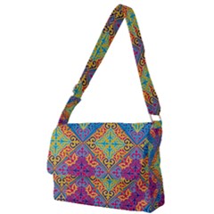 Colorful Flora Flora Kazakh Pattern Full Print Messenger Bag (l) by Cemarart