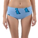 Dinosaur , Cute, Pastel, Reversible Mid-Waist Bikini Bottoms View1