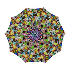 Sticker Art, Brand, Cartoon Automatic Folding Umbrella With Case (large) by kyorashop23