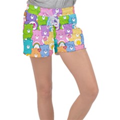 The Care Bears, Care Bears, Cartoon Women s Velour Lounge Shorts by kyorashop23