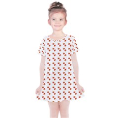 Kawaii Pumpkin Patt White Kids  Simple Cotton Dress by snowwhitegirl