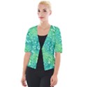 Retro Flower Pattern Design Batik Cropped Button Cardigan View1