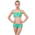 Retro Flower Pattern Design Batik Layered Top Bikini Set View1