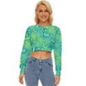 Retro Flower Pattern Design Batik Lightweight Long Sleeve Sweatshirt View1