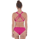 Pink Abstract Crimson Triangle Criss Cross Bikini Set View2