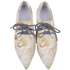 Marble Pattern Pointed Oxford Shoes by Posterlux