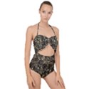 Camouflage Army Survival Uniform Scallop Top Cut Out Swimsuit View1