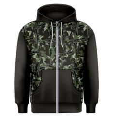 Precision Pursuit: Hunting Motif Camouflage Pattern Men s Zipper Hoodie by dflcprintsclothing