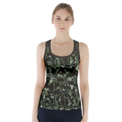 Precision Pursuit: Hunting Motif Camouflage Pattern Racer Back Sports Top by dflcprintsclothing