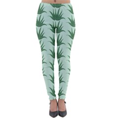 Aloe Plants Pattern Scrapbook Lightweight Velour Leggings by anzea