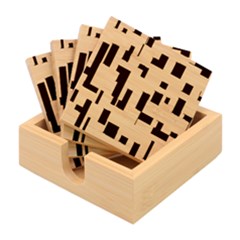 Abstract Geometry Blocks Bamboo Coaster Set by anzea