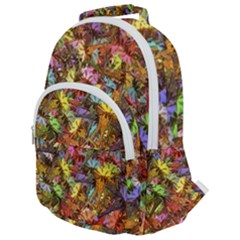 Echinopsis Terscheckii Cactus Motif Random Colored Pattern Rounded Multi Pocket Backpack by dflcprintsclothing