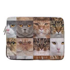 Breeds Of Cats Collage 14  Vertical Laptop Sleeve Case With Pocket by kyorashop23