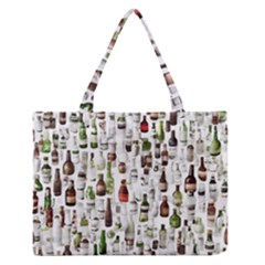 Bottle Chic Print Patterns Zipper Medium Tote Bag by BellaVistaTshirt02