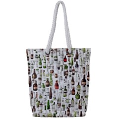 Bottle Chic Print Patterns Full Print Rope Handle Tote (small) by BellaVistaTshirt02