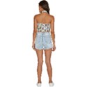 Bottle Chic Print Patterns Backless Halter Cami Shirt View4