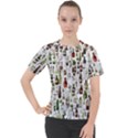 Bottle Chic Print Patterns Women s Sport Raglan T-Shirt View1