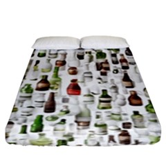 Bottle Chic Print Patterns Fitted Sheet (king Size) by BellaVistaTshirt02