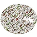 Bottle Chic Print Patterns Wooden Puzzle Round View2