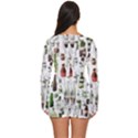 Bottle Chic Print Patterns Long Sleeve Boyleg Swimsuit View4