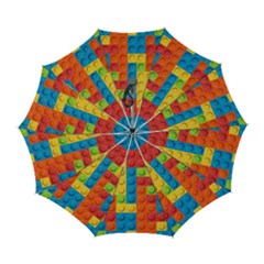 Lego Bricks, Colorful Dots Background Automatic Folding Umbrella With Case (large) by kyorashop23