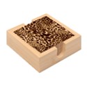 Leopard Skin Texture, Macro, Brown Bamboo Coaster Set View2