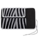 Zebra Texture, Zebra Wool, White Black Background Pen Storage Case (M) View2