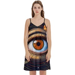 Eye Of The Universe (ai) Mini Camis Dress With Pockets by dflcprintsclothing