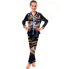 Eye Of The Universe (ai) Kids  Satin Long Sleeve Pajamas Set by dflcprintsclothing