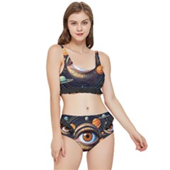 Eye Of The Universe (ai) Frilly Bikini Set by dflcprintsclothing