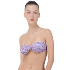 Beautiful Cute Animals Pattern Pink Classic Bandeau Bikini Top  by Grandong