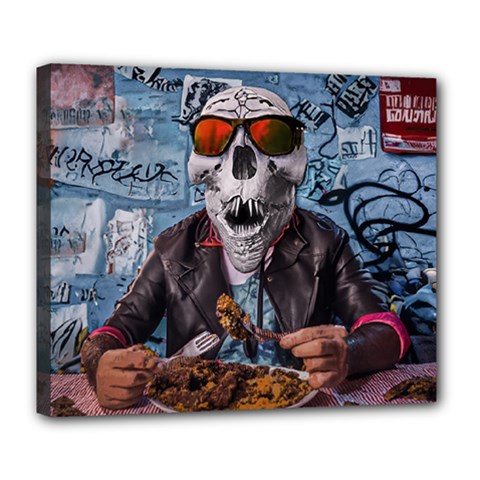 Dine With The Dead Digital Art (ai) Deluxe Canvas 24  X 20  (stretched) by dflcprintsclothing