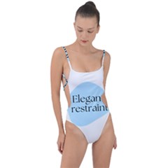 Elegant Restraint 20240825 172511 0000 Tie Strap One Piece Swimsuit by deewansh