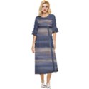 Twilight Serenade Print Double Cuff Midi Dress View1